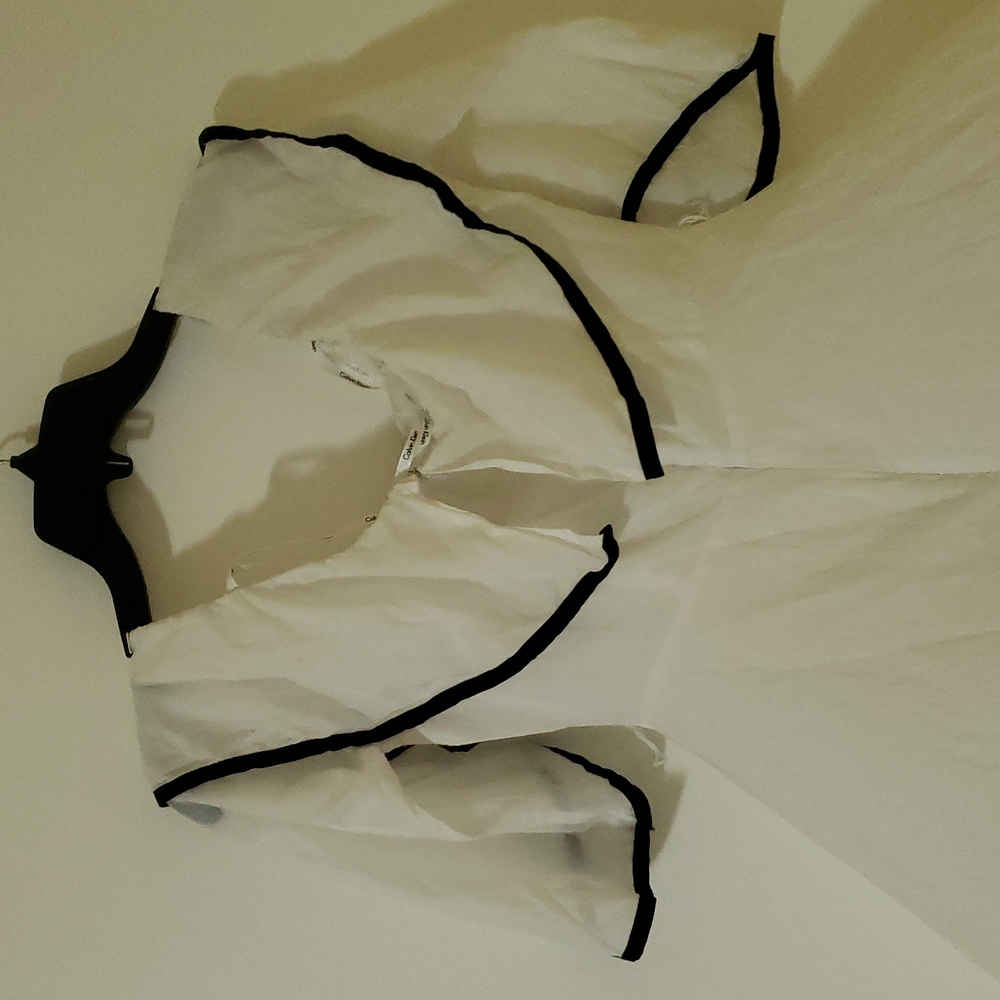 Black and White collared dress.
